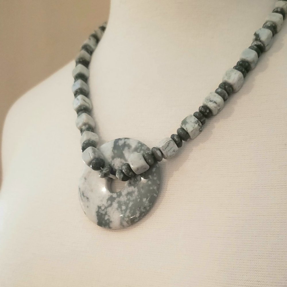 OOAK Kriaytions Peace Jade Necklace NEW